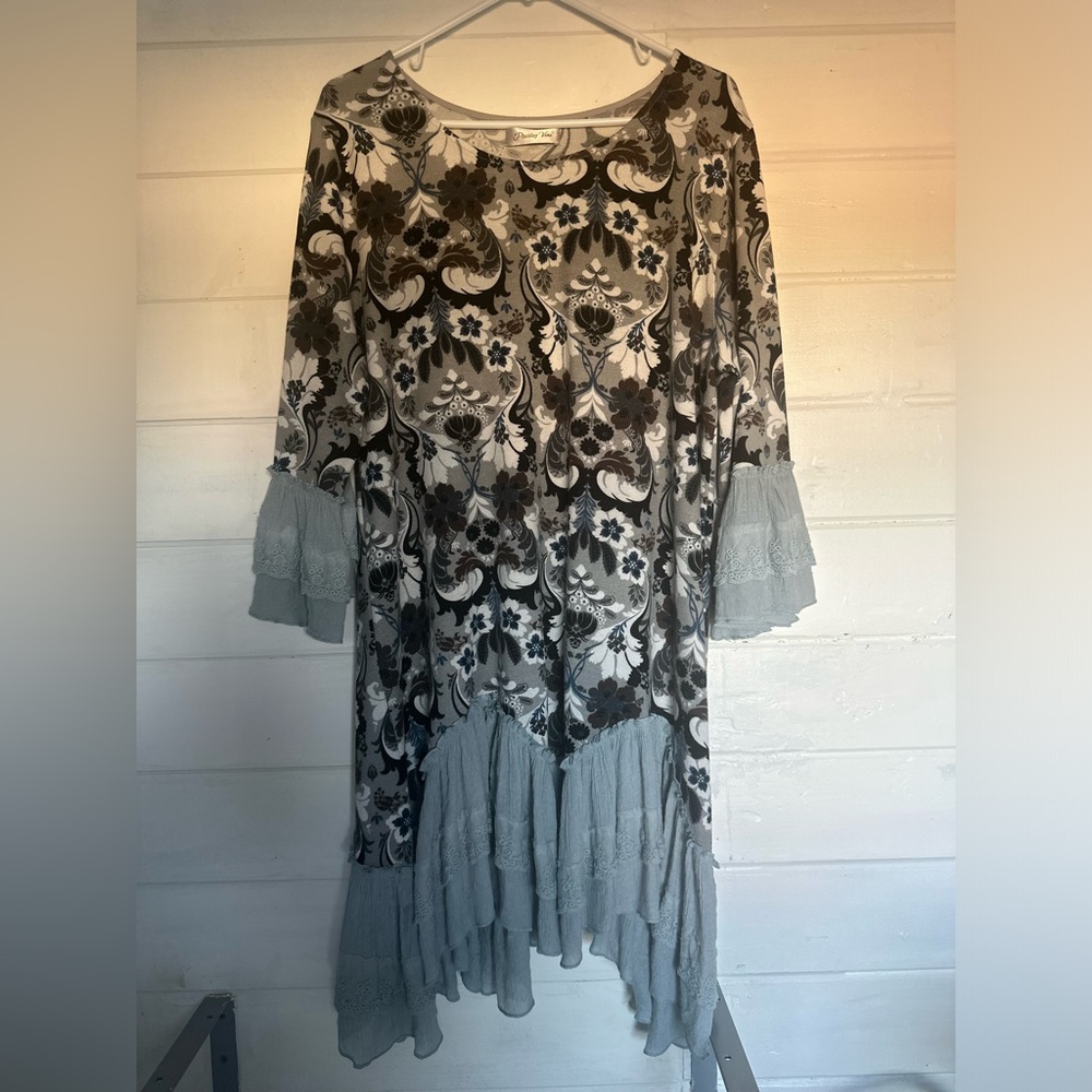 Paisley Vine Sweater Dress Tunic